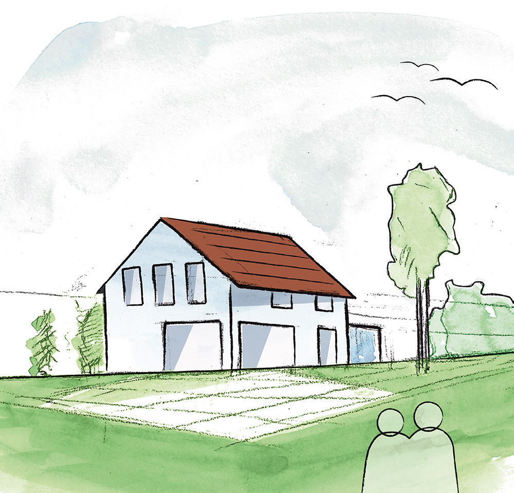 Neubau zweier freistehender Einfamilienhäuser im gewachsenen Wohngebiet Pentlings